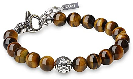 COAI Männer Edelstein Armband mit Silber Charm Armbänder für Herren