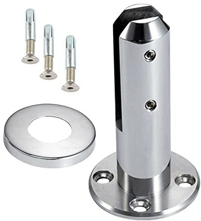 URCheers Pince en verre sur pied pour balustrade, poteau de sol, clôture, escaliers - Support en acier inoxydable