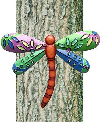 cypreason Dragonfly Wall Art, Metal Dragonfly Wall Art Decor, Handmade Vivid Ornament Sculpture, Indoor Outdoor Fence Hanging Pendant Decorations for Garden Patio Balcony