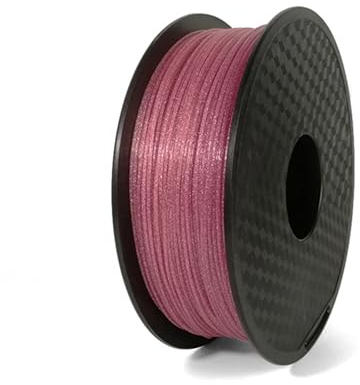 Eljeczt 3D Drucker Filament Pla 1,75 Mm Mit Glitzer, 1 Kg Spule Maßgenauigkeit +/- 0,02 Mm Schimmerndes Filament-3d-druckmaterialien Pla Für Einzigartiges Finish,One Size, Pink