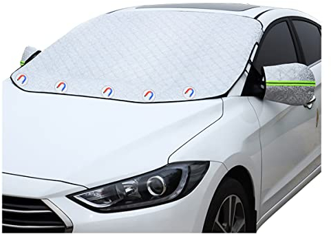 Adunsiaoto Parasole Auto Parabrezza Magnetico, Magnetic Parasole per Parabrezza, Copertura Parabrezza Auto, 182 X 120cm, Contro UV Neve Ghiaccio Gelo Polvere Sole, per Maggior Parte dei Veicoli