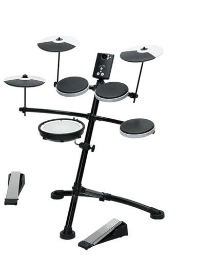 Batteria Elettronica Professionale Quattro Tamburi E Tre Piatti Doppio Pedale Batteria Elettronica Portatile Per Principianti, Batteria Jazz Elettronica Domestica