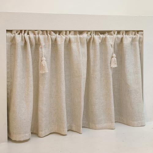 Rideau Cuisine Petit Sous Évier Brise-bise De Bistrot Rétro Élégant Cáfe Pour Chambre À Coucher Salon Maison De Campagne Installation De Tringle, Une Pièce (Taille : 100*52)