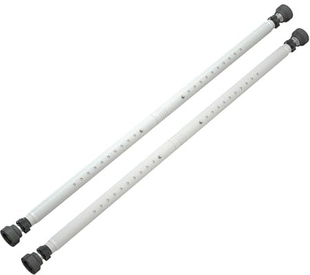 Lot de 2 barres de sécurité réglables pour porte coulissante en verre (41,9 à 129,5 cm)