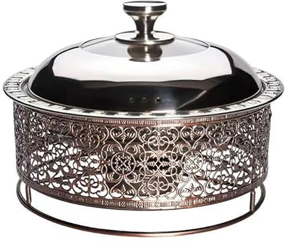 Chinesisches Fondue,Chinesischer Holzkohle-Hotpot, Shabu Shabu Hot Pot mit Trennwand, chinesischer Topfkocher, Hot Pot-Kochgeschirr aus Edelstahl for 3–7 Personen, Home-Party(28cm)