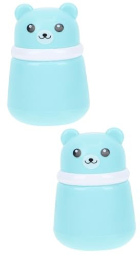 ANDRESLAD 2st Puderquaste Behälter Für Säuglingspulver Talkumpuder Für Babys Make-up- Babypuderflasche Kosmetikbehälter Für Die Reise Gehäkelter Turban Für Kleinkinder Blue Schwamm