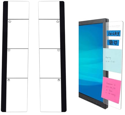 VZU 2 Stück Monitor Memo Board Computer Zubehör, Acryl-Memoboard für Computermonitor, Büro Gadgets, Haftnotizhalter, Bürobedarf für Damen und Herren, Büro- und Home-Organizer