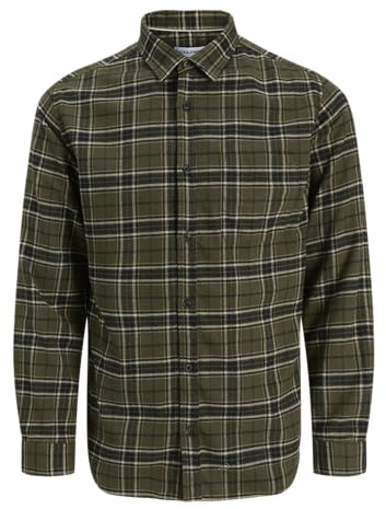 Jjjames flanellskjorta Ls Pls – plus size, Russin, 6XL