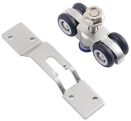 Kit de quincaillerie pour porte de grange coulissante Kit de quincaillerie for porte coulissante pliante, portes de grange en alliage d'aluminium, roue de suspension for porte coulissante, roue de lev
