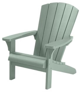 Keter Troy Adirondack Gartenstuhl, Vintage Grün | Wetterfest & pflegeleicht, Holzoptik, 81x93x96,5 cm, Für Garten, Terrasse & Balkon