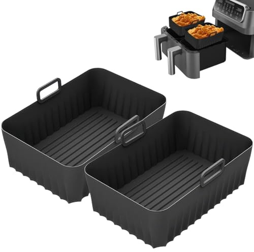 Zyren 2 Piezas Moldes Silicona Freidora Aire, 21×14×7 cm Reutilizable | Rectangular Accesorios Freidoras de Aire para Ninja Foodi AF300EU AF400EU Ultenic MasterPRO Duronic
