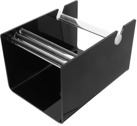 HOMSFOU Distributeur D'étiquettes Réglable Organiseur Stable 3 Disques en Acrylique pour Rouleaux D'autocollants, pour Bibliothèques et Restaurants