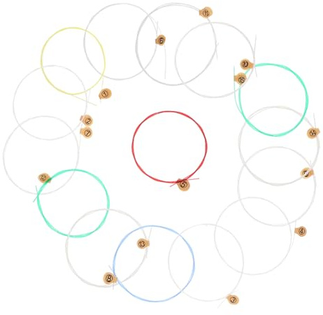 BESPORTBLE 15 Stück Harfensaiten Lyra Harfe Ersatzsaiten Instrumentenzubehör Robust Leicht Klangreich für Anfänger Kinder Erwachsene