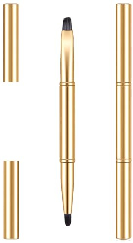 2Pcs Lip Brush for Lipstick Dual-Ended Lip Makeup Brushes with Cap Travel lipstick brushes for Lipsticks Gloss Eyeshadow