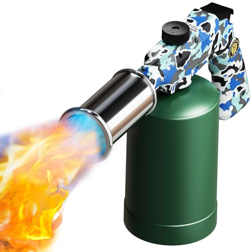 Propane Blow Torch for Cooking - High-Heat Kitchen Torch Gun with One-Click Ignition, Adjustable Heat Output & Non-Slip Grip, propane torch gun for Crème Brûlée, BBQ, Steak Searing, Grill Use