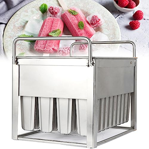 Molde para paletas de acero inoxidable, 40 ranuras para helado, apto para uso doméstico y comercial, máquina de paletas de bricolaje