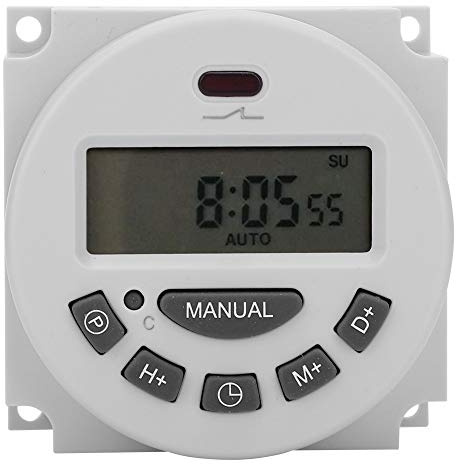 CN101A L701 12 V Interrupteur de Temps numérique, minuterie électronique à microprocesseur LCD, Interrupteur de temporisation programmable avec Sauvegarde par Batterie pour boîtes
