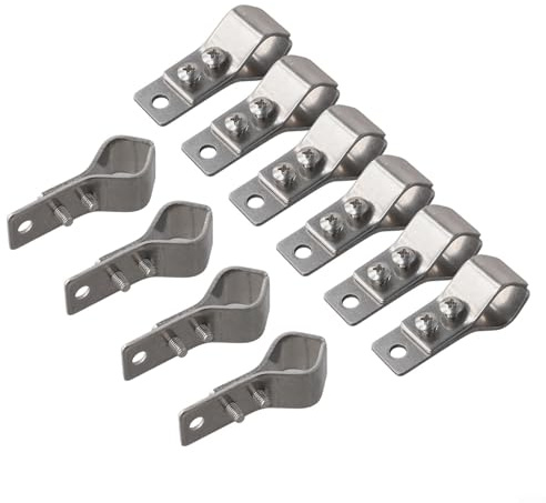 10-Pack Adjustable SS304 Stainless Steel Pipe Clamps for Sunshade Net, 16-26mm Pole Diameter, Rust Resistant Heavy Duty Hinge for Garden Greenhouse Patio Agriculture Installation
