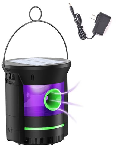 Syglawnd Trappole per vespe da Appendere all'aperto, Trappola per Mosche sospesa, Doppio Ricevitore a LED a energia Solare con picchetto in Alluminio per Prato da Giardino, trappole per vespe