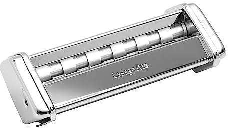 MARCATO Nudelmaschinen-Aufsatz, für Lasagnette, 10 mm Schnitt, verchromter Stahl, Hergestellt in Italien, kompatibel mit Atlas 150 und Atlasmotor, Nudelschneider Küchenzubehör. Nudelform: Lasagnette
