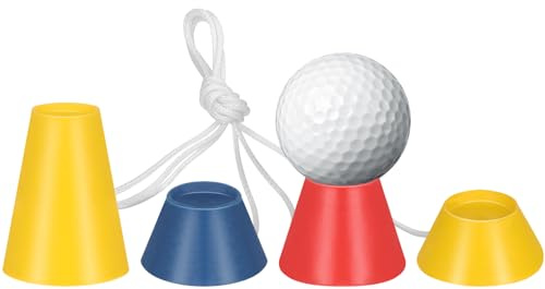 VORCOOL Winter Golf Tees - Langlebige Gummi Golftees mit Stabilem Jumbo-Standfuß für Driving Range Matten/Harter Untergrund - 4er Pack Wintertees Verschiedene Höhen (2-3-4-5cm)