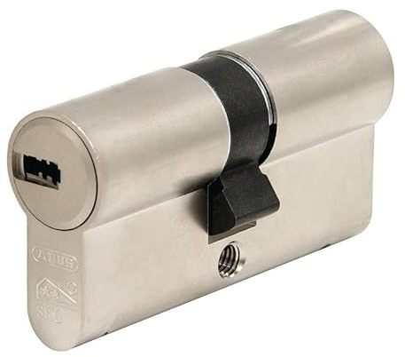 ABUS Cylindre de porte profilé - Demi cylindre à bouton EC660 ECK660 - Fermeture différente avec carte de sécurité - Variante cylindre de porte : PZ 30/30