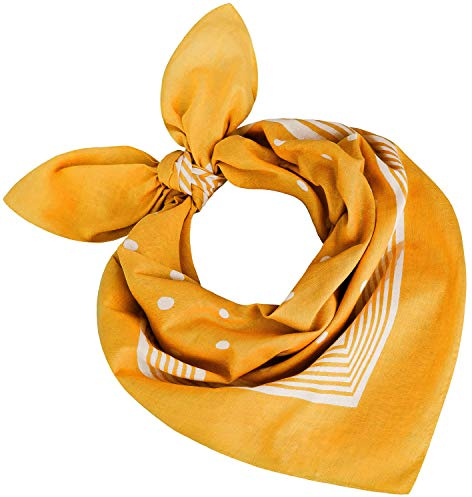 Tobeni Baumwolle Nickituch gepunktet | 55x55 cm Bandana Halstuch | 100% Baumwolle mit Punkten | Quadratisch | Modisches Kopftuch & Stirnband für Damen Herren Kinder Haustiere | Pflegeleicht