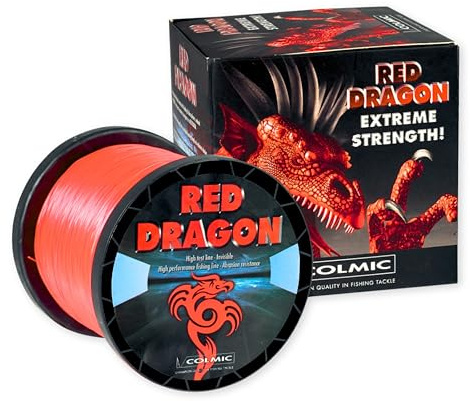 Colmic Red Dragon – Monofilo da Pesca ad Alta Resistenza in Nylon – Extreme Strength, Alta Visibilità, Ideale per Mare e Pesca Gravosa – Prodotto Ufficiale Colmic