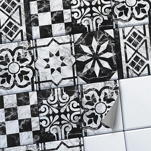 CREATISTO Mosaik-Fliesen Fliesenaufkleber Fliesenfolie - Hochwertige Aufkleber Sticker für Fliesen I Klebefliesen Deko Folien für Fliesen in Küche u. Bad/Badezimmer (20x25 cm I 30 -Teilig)