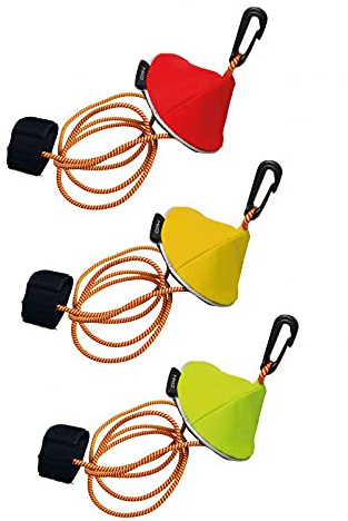 Hiko Paddelsicherung Leash Flexi Plus Kajak Zubehör Wassersport Sicherheitsleine, Farbe:Gelb