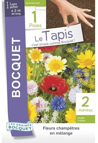 Ruban/Tapis de graines de fleurs champêtres en mélange - 15 g - LES GRAINES BOCQUET