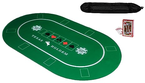 Tapis de poker professionnel XXL KrockaZone. 100 x 60 cm + sac de transport