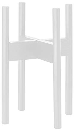 Rubberneck Plant Stand - Soporte para Plantas Ajustable de Bambú - Uso Interno y Estreno - Blanco