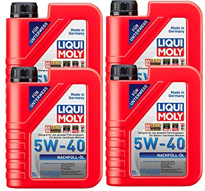 4X Original Liqui Moly 1L Nachfüll-Öl 5W-40 Motoröl Motorenöl Motoroil Oil 1305