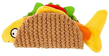 Dingo Hundespielzeug Plüsch Taco o'fish hat Quietschen Raschelnde Flosse Hohe 20 cm Spielzeug für Hund 16992