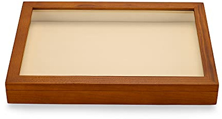 Oirlv Massivholz Schmuckkästchen Großer Schmuck Organizer,Schmuckkästchen damen,Display Box,Trinket Organizer(Cremeweiß)