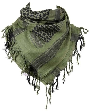 blntackle76 Großer Shemagh-Schal, arabischer Militär, taktischer Wüstenschal, Pali-Tuch 110 x 110 cm, 100% Baumwolle, für Männer und Frauen
