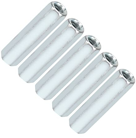 Asta Filettata M6 6Mm Dado di Accoppiamento 5 Pezzi M6 * 40 Dado a Barra Lunga Esagonale Dado a Manicotto Esagonale Distanziatore Elementi di Fissaggio Filettati