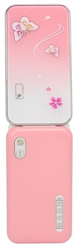 Portable Flip Phone for Seniors Unlocked 2G GSM Big Button Unlocked Phone with SOS Function Unlocked 2G GSM Big Button Unlocked Phone6800mAh Battery for Elderly Kids (Pink)
