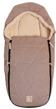 Kaiser 65330 LE PETIT ORGANIC COTTON BIO Babyschalen Fußsack 100% Baumwolle (brown/nature)
