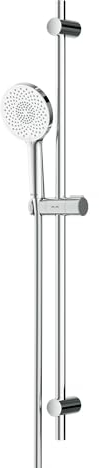 Duschset mit Brausestange ohne Armatur, Duschbrause mit Schlauch und Halterung, Duschstange mit Handbrause, Duschsäule, Duschkopf mit 3 Strahlarten, AM.PM F01XA000 X-Joy, Chrom