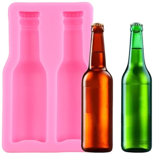 YIHUOMOLDS Beer Bottle Silicone Mold Beer Bottle Chocolate Fondant Molds | Cupcake Topper Cake Decoration Candy Gum Paste Polymer Clay