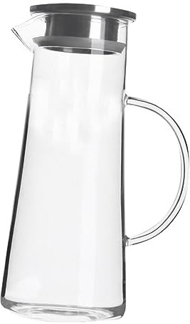Alipis Botella De Agua Para Cocina y Sala De Grande Transparente Vidrio De Borosilicato