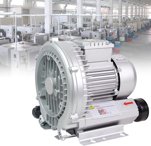 VNATWGOO Souffleur d'air Commercial, Extracteur Industriel, Souffleur D'Extraction D'Atelier, 220 V/380 V Pompe à Vide Centrifuge Vortex, Souffleur RéGéNéRatif,750W/220V