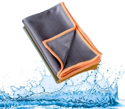 MagicWipe® Glass Cleaning Cloth - 40 x 50 cm XXL Microfibre Cleaning Cloth - Streak & Lint Free Shine Cloth - High Absorbent Glass Cloth for Windows, Mirrors, Tables & Kitchen (1)