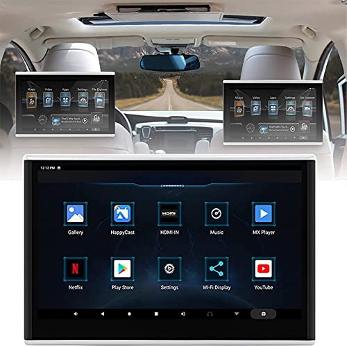 LYFDPN Moniteur d'appui-tête de télévision de Voiture à écran Tactile de 10 Pouces, Lecteur vidéo de Film de Tablette, Android 9.0 4K 1080P WiFi Bluetooth USB HDMI Airplay