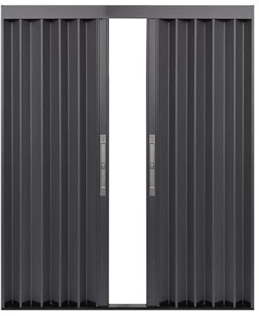 Schiebetür Falttür falttüren innentüren Scheunentor/ Versteckte Tür/ Doppeltür Aus Aluminium, Zusammenklappbarer Türersatz Mit Hardware-Kit, Verriegelbare Schiebetüren/ Einzeltür 240 220 200 180 160 1