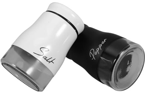 JECOMPRIS 2stücke Salzstreuer Salz Und Pfefferstreuer Gewürzstreuer Aus Glas Praktisch Für Küche Und Outdoor-aktivitäten Wiederverwendbar Für Salz Pfeffer Und Gewürze