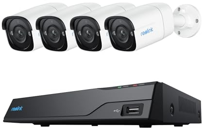 Reolink System de Cámaras de Seguridad 2K+ 5MP NVR de 8 Kanäle 4 cámaras Poe y Disc Duro de 2TB