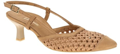 Paul Green peep-toes & slingpumps 6144-017, perforerad/flätad, brun, dam, BRUN, 37 EU
